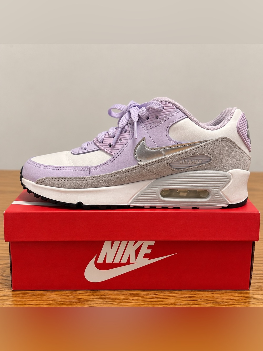 Nike Women's Lavender and White Air Max Sneakers
